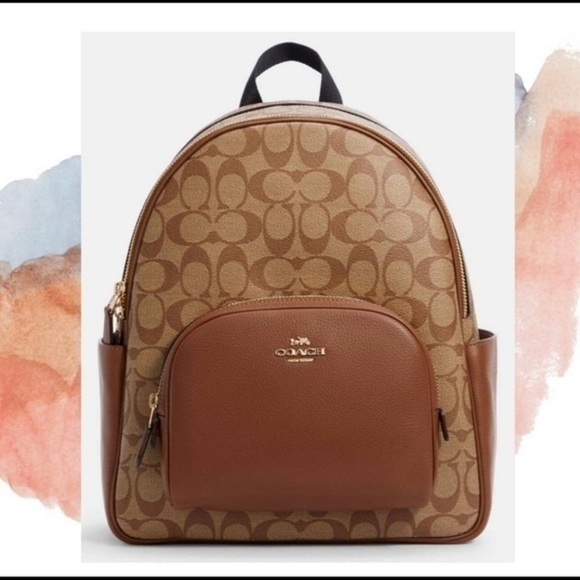 Coach Court Backpack In Signature Canvas NWT Coach main image 6